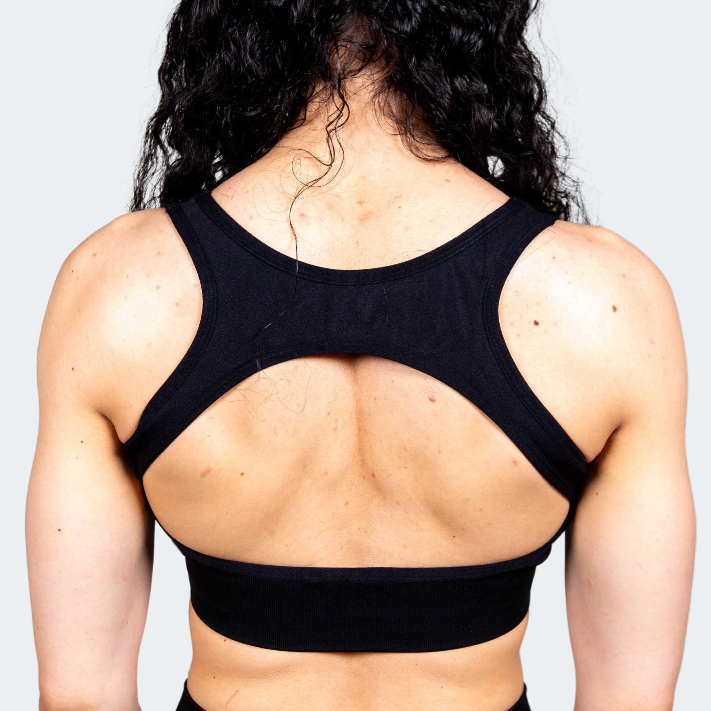 Aurora Seamless Racerback Sports Bra - Black