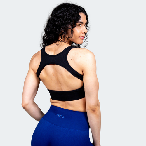 Aurora Seamless Racerback Sports Bra - Black