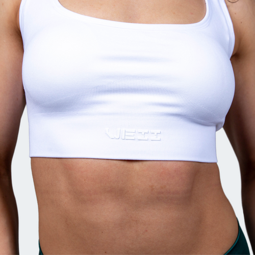 Aurora Seamless Racerback Sports Bra - White