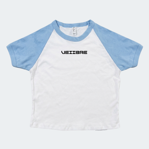 Script VeiiBae Crop Tee - Blue