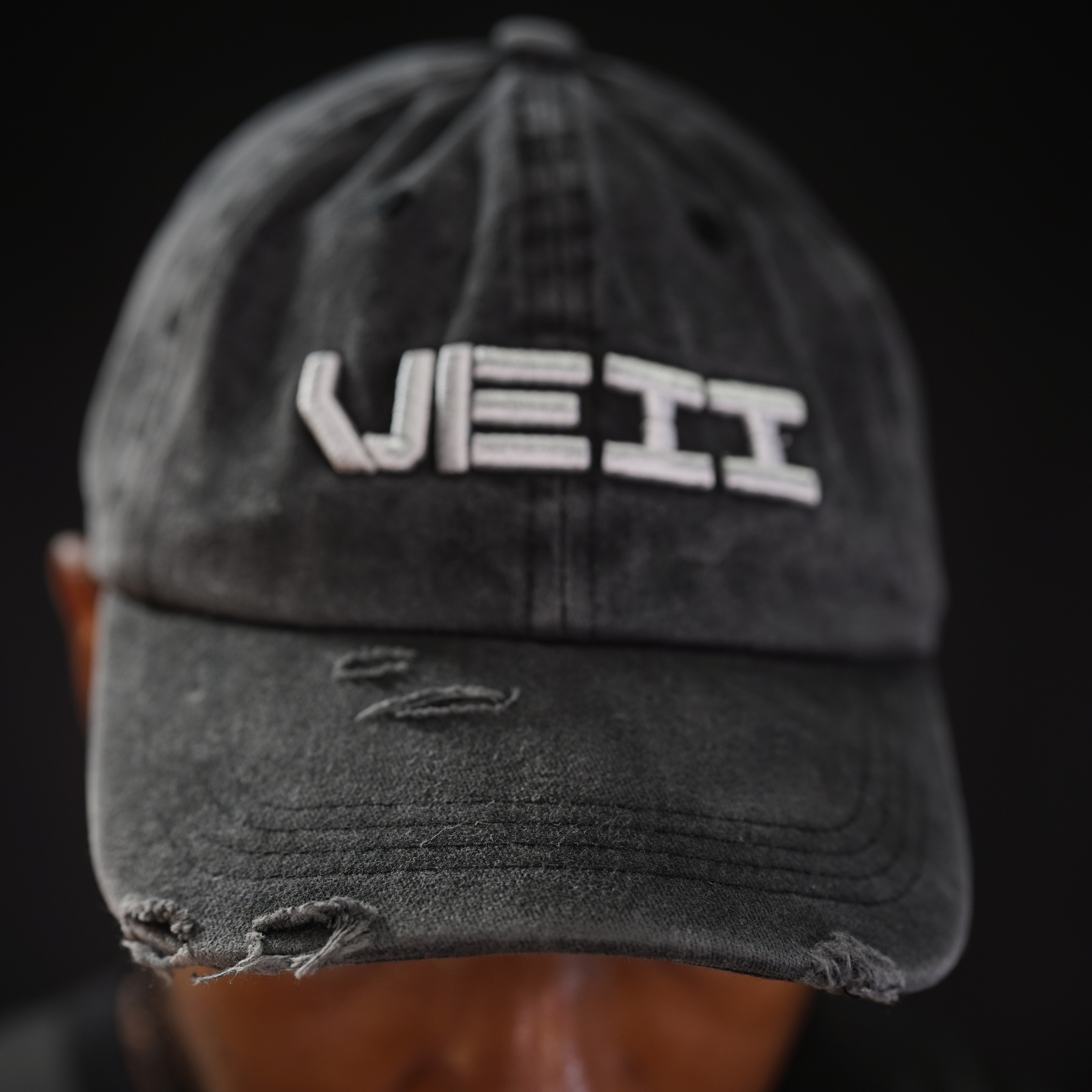 Distressed Identity Hat - White