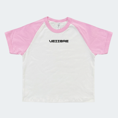 Script VeiiBae Crop Tee - Pink