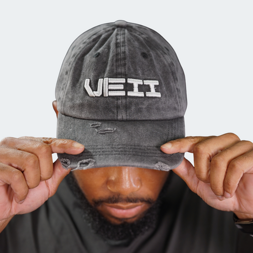 Distressed Identity Hat - White