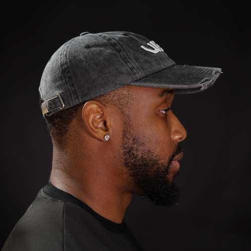 Distressed Identity Hat - White