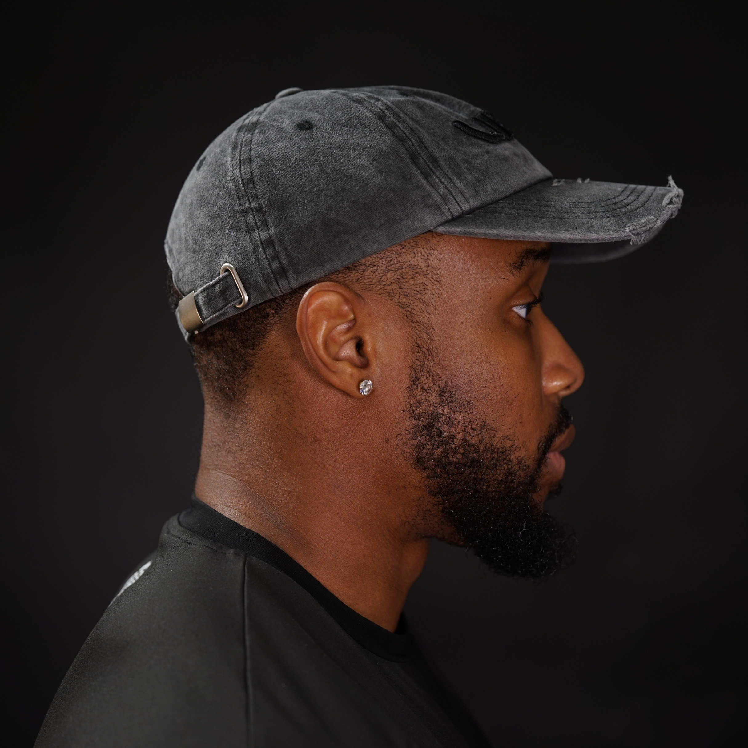 Distressed Identity Hat - Black