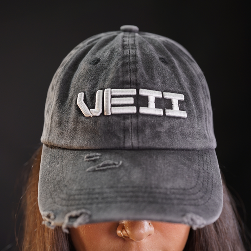 Distressed Identity Hat - White