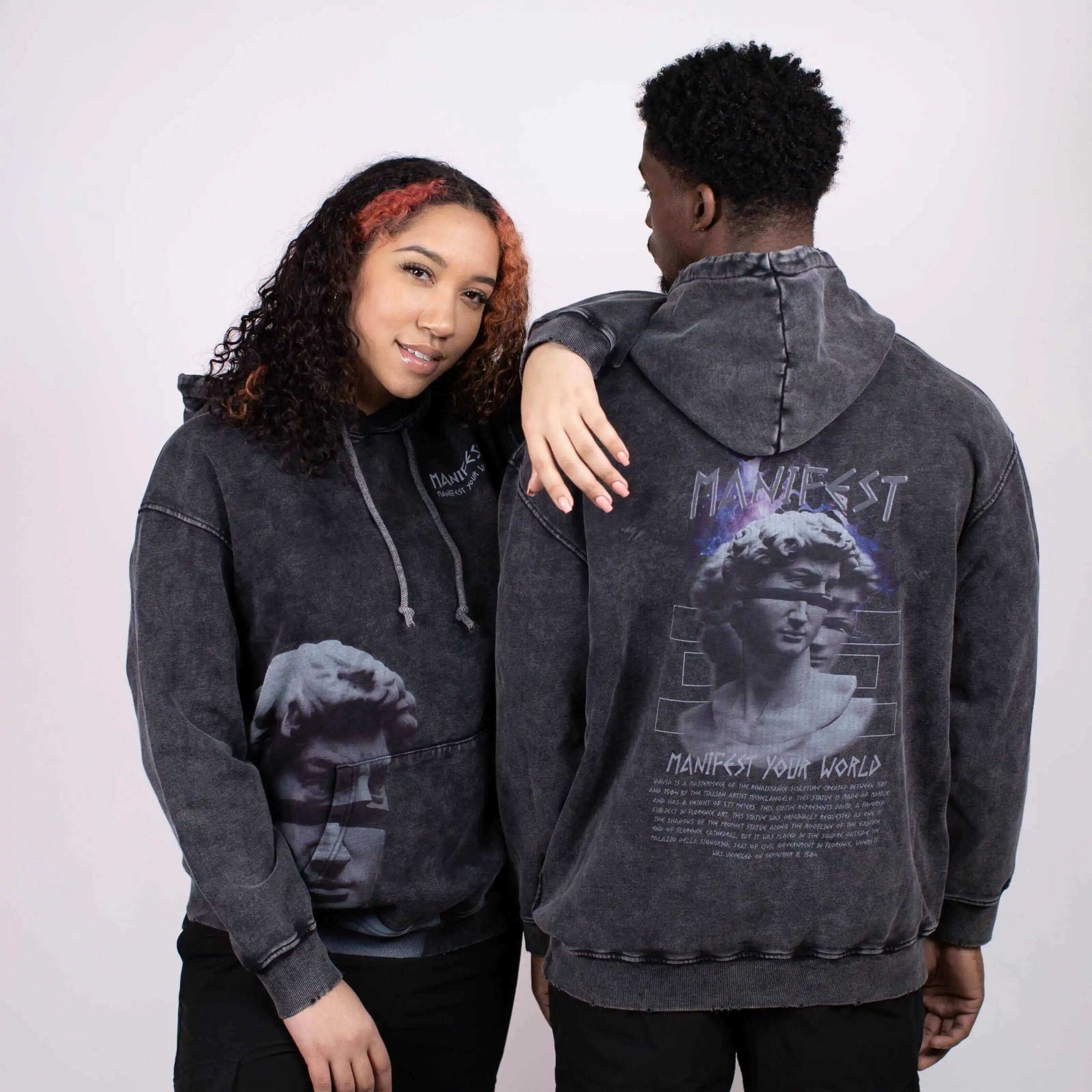 Statue Of David Hoodie - Grey - Veii Apparel - Men