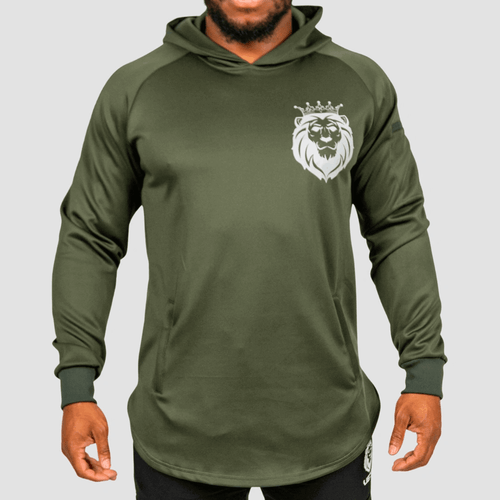 Stealth Hoodie - Olive Green Sweat Wicking Fit Veii Apparel Stealth Hoodie - Olive Green Sweat Wicking Fit Veii Apparel