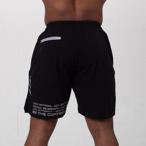back of black stealth shorts