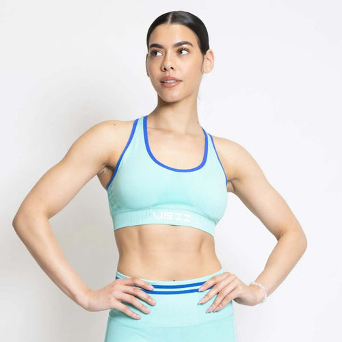 Charge Scrunch Seamless Sports Bra - Turquoise Veii Apparel